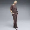 Puma ESS ELEVATED Velour Pant Kahverengi Kadın Eşofman Altı