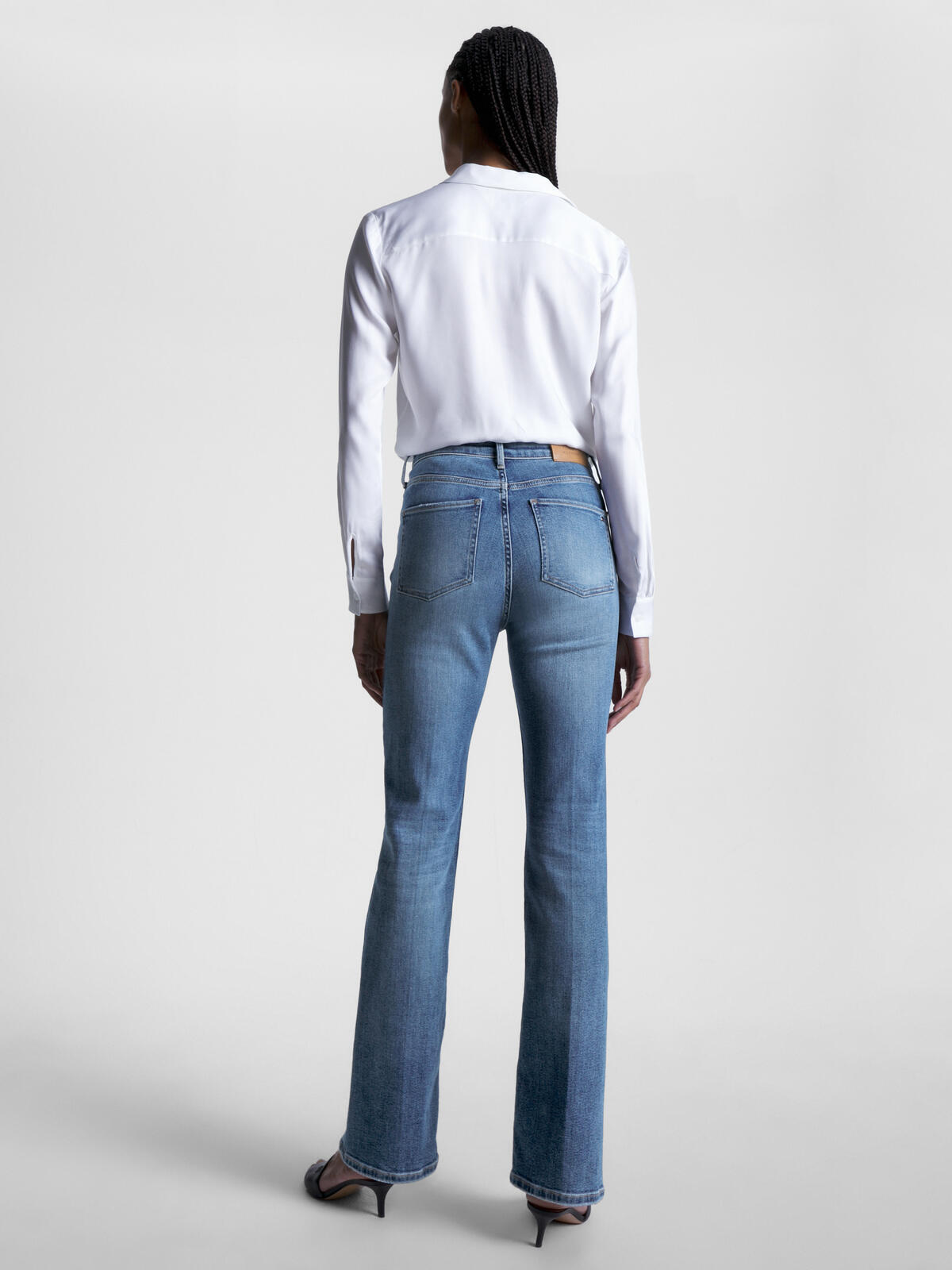 Tommy Hilfiger BOOTCUT HW LEO Kadın Mavi Kot Pantolon
