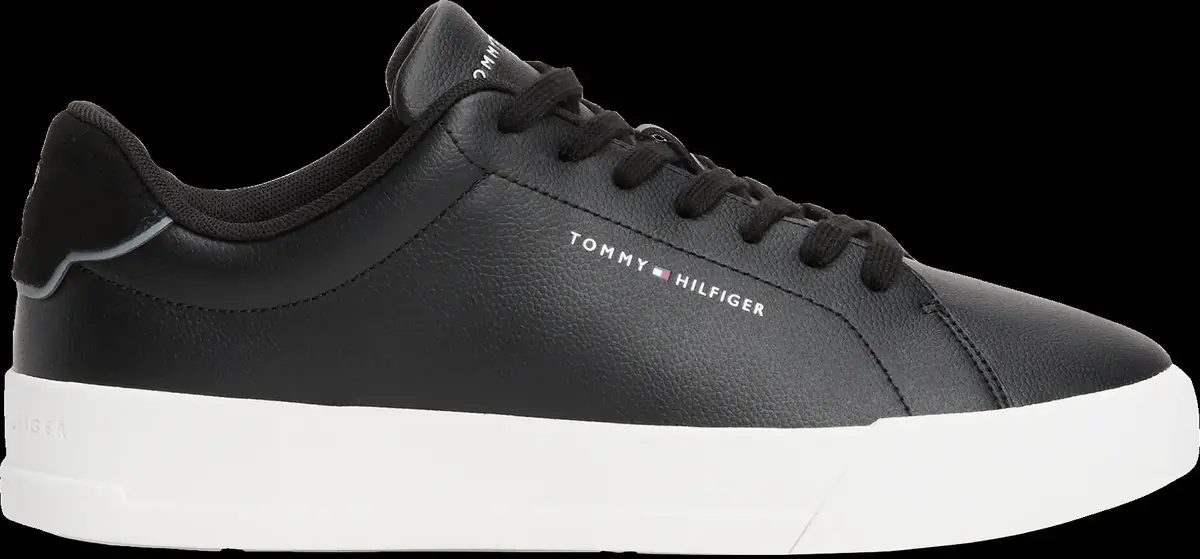Tommy Hilfiger TH COURT LTH DETAIL, BDS Siyah Erkek Spor Ayakkabı & Sneaker