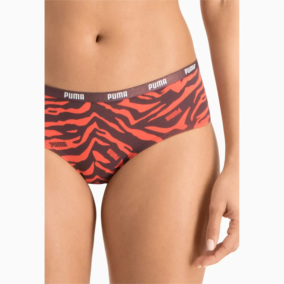 Puma PUMA WOMEN PRINTED AOP HIPSTER 2P PACKED Kadın Kırmızı 2'li İç Çamaşırı