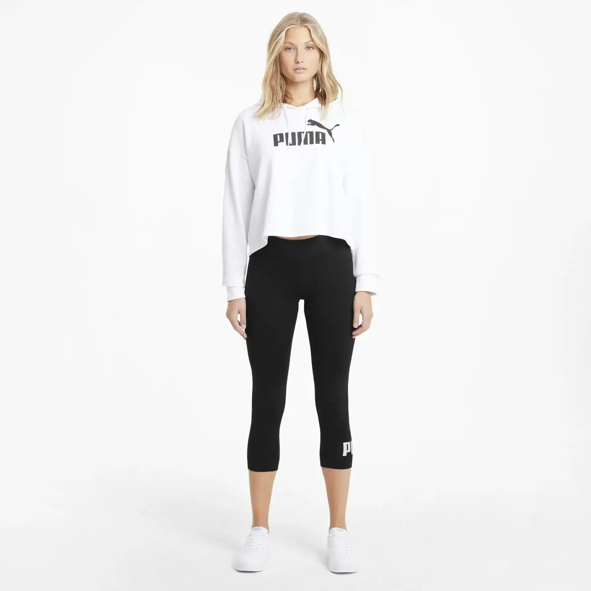 Puma ESS 45019 Logo Leggings Siyah Kadın Tayt
