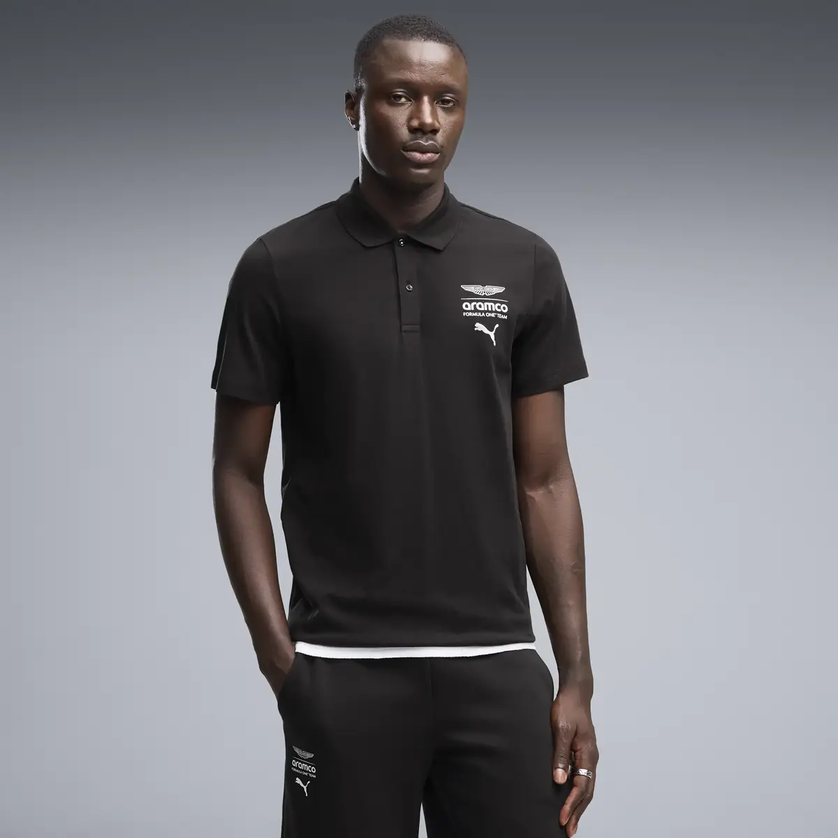 PUMA AMF1 Essential Polo Siyah Erkek T-Shirt & Polo