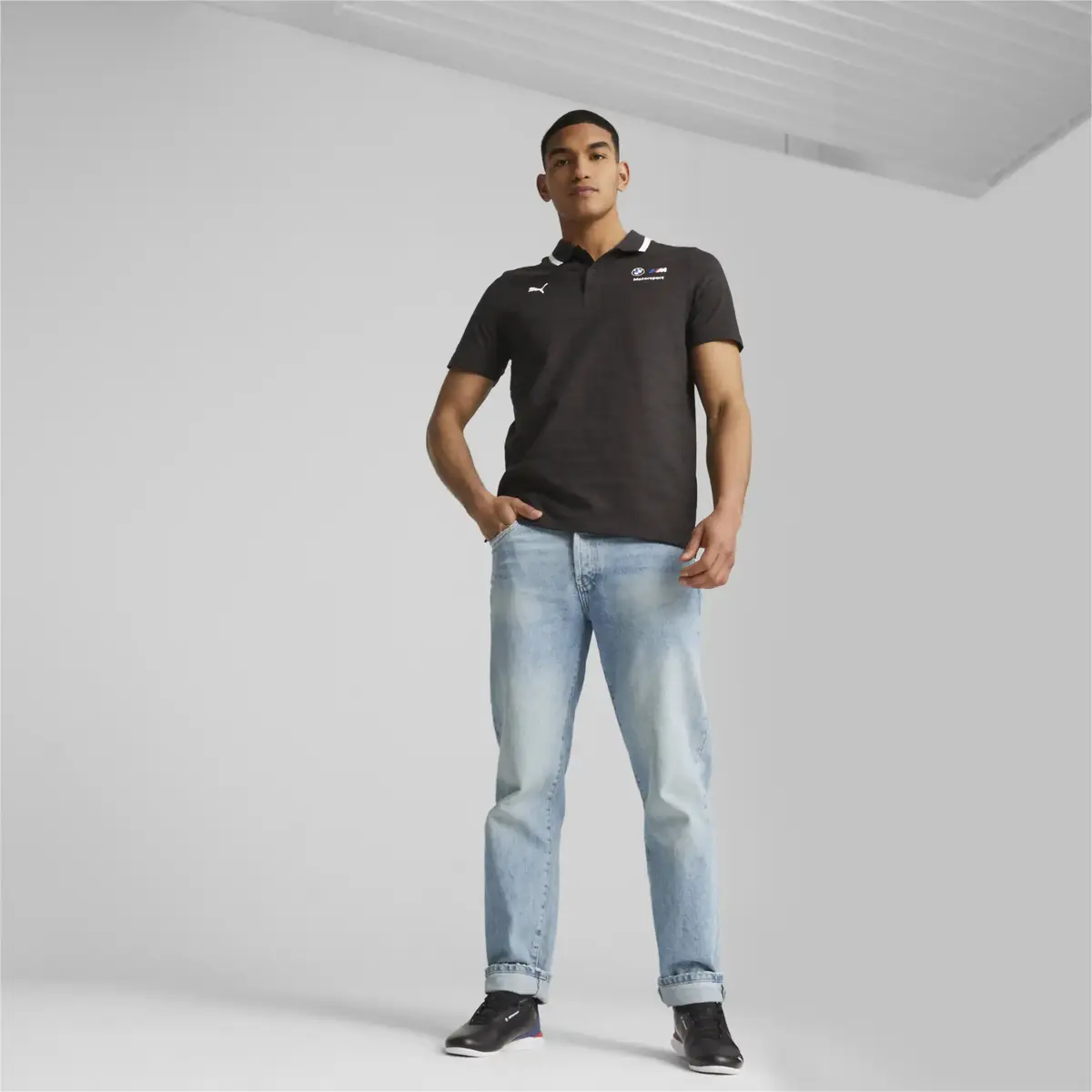 Puma BMW MMS Jacquard Polo Siyah Erkek T-Shirt