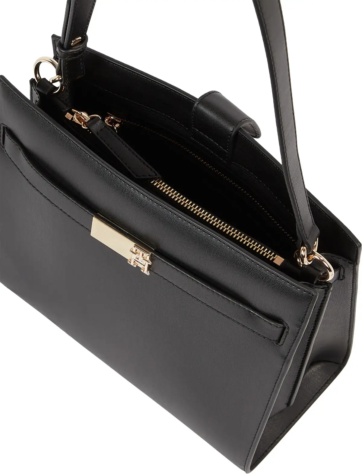 Tommy Hilfiger TH HERITAGE SHOULDER, BDS Siyah Kadın Çanta & Cüzdan