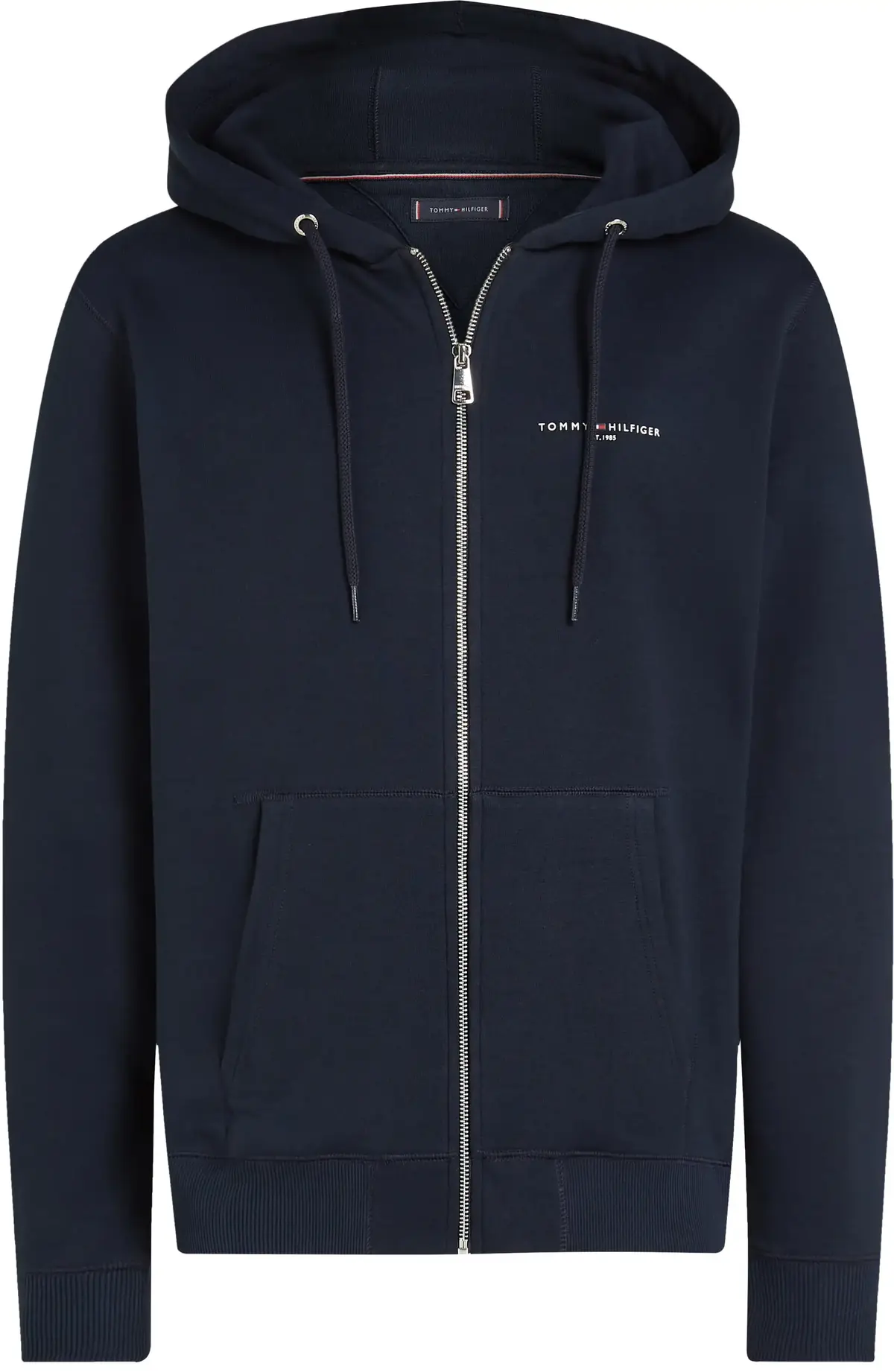 Tommy Hilfiger SMALL TOMMY LOGO ZIP, DW5 Siyah Erkek Sweatshirt