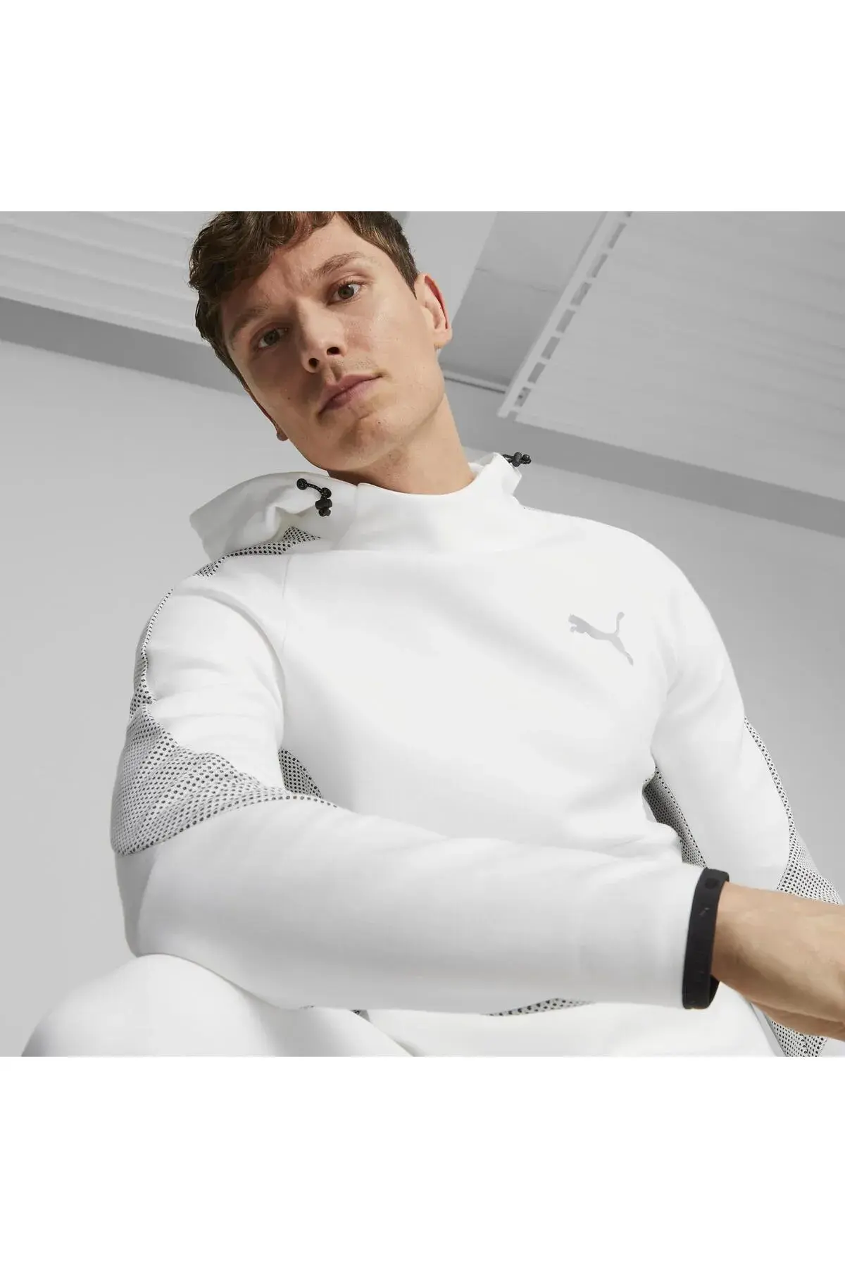 Puma EVOSTRIPE Hoodie DK Beyaz Erkek Hoodie