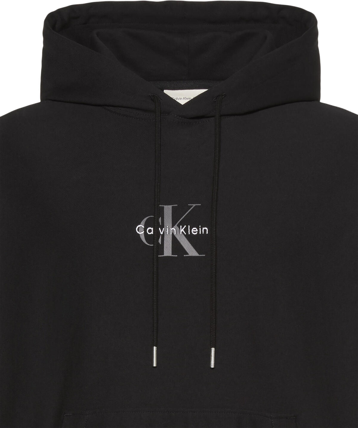 Calvin Klein PREMIUM TERRY MICRO MONOLOGO HOO Siyah Erkek Sweatshirt