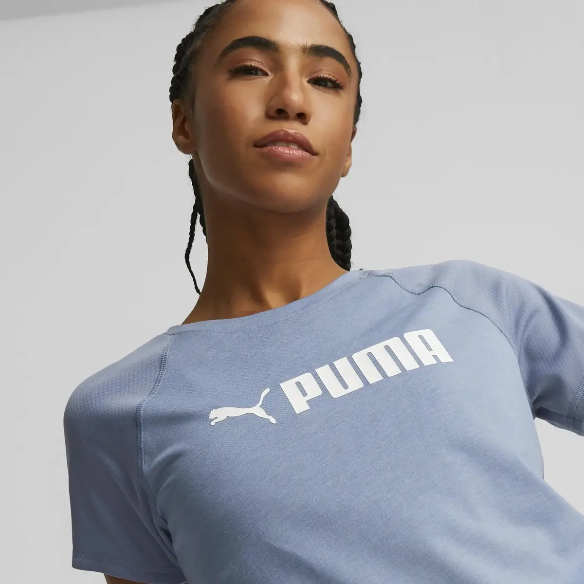 Puma Fit Logo Tee Filtered Ash Kadın Performans T-Shirt
