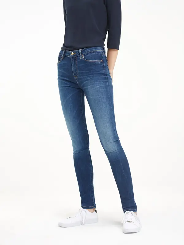 Tommy Hilfiger HERITAGE COMO SKINNY Kadın Mavi Kot Pantolon
