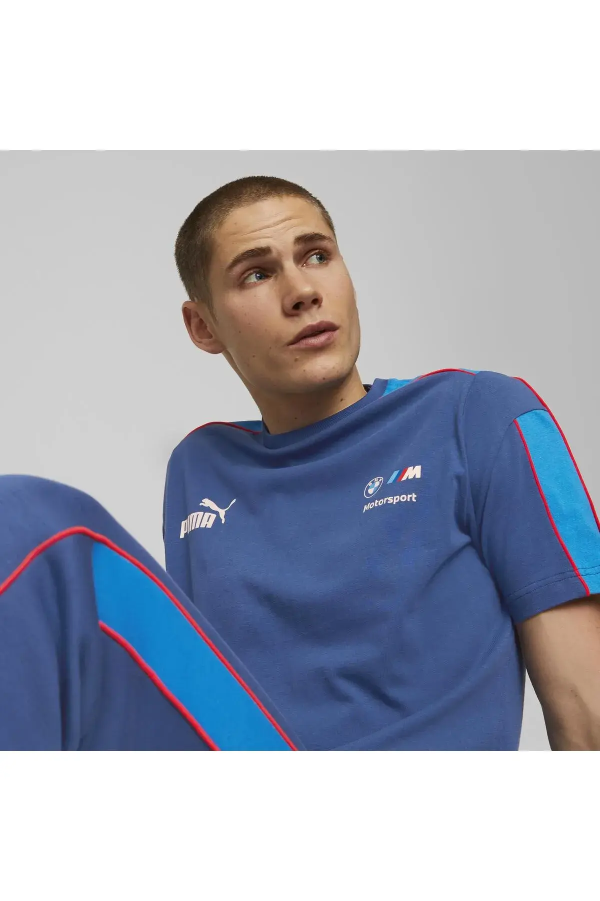 Puma BMW MMS MT7 Tee Mavi Erkek T-Shirt