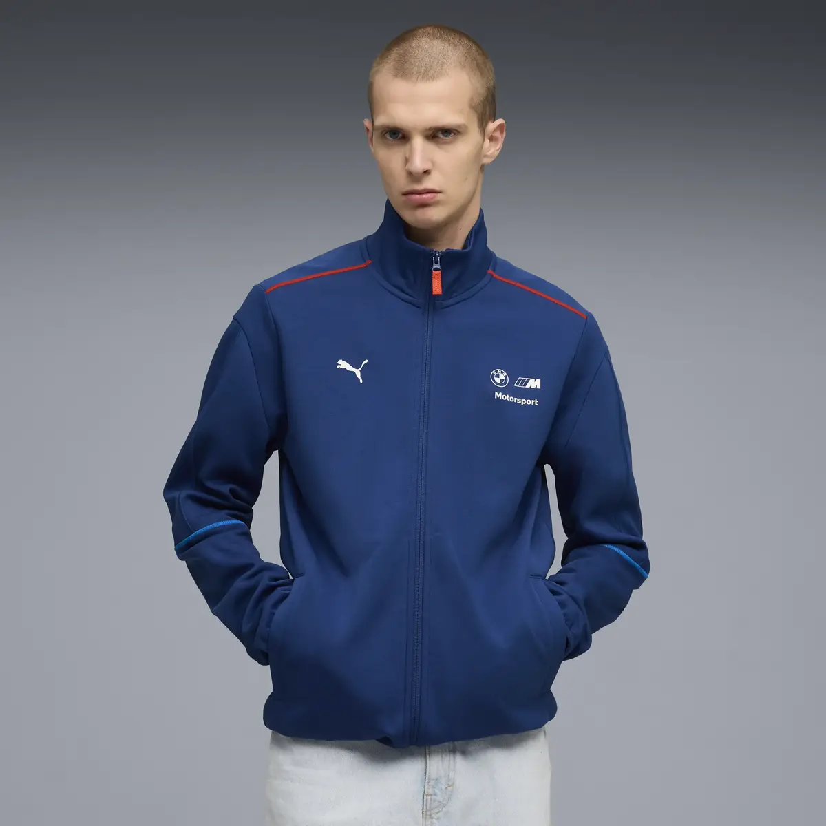 Puma BMW MMS Sprtswr MT7 Trck Jkt Lacivert Erkek Fermuarlı Üst