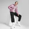 Puma Classics Shiny Padded Jacket Pembe Parlak Kadın Kapüşonlu Şişme Mont