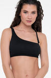 Calvin Klein ONE SHOULDER BRALETT Siyah Kadın Bikini Üstü