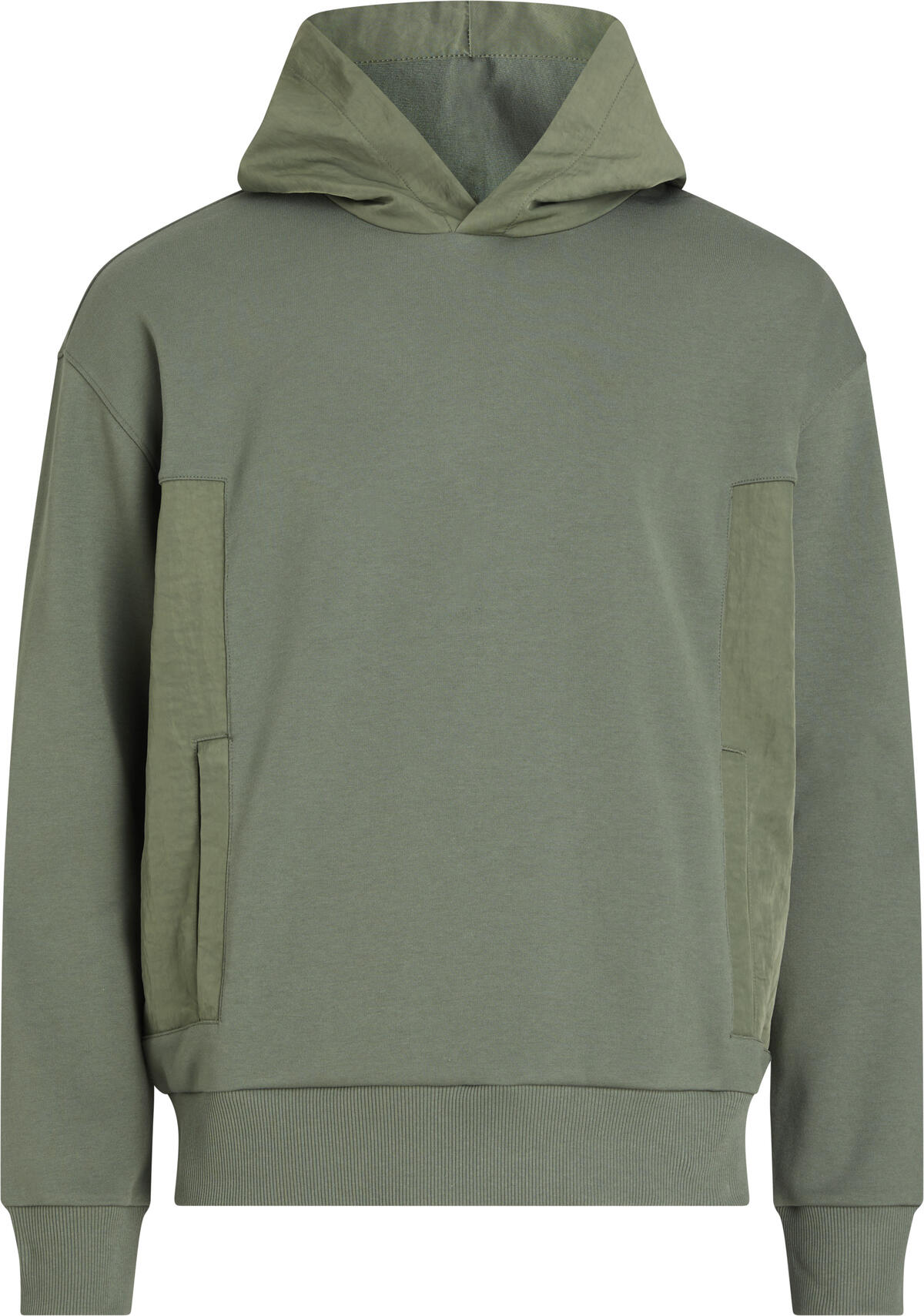 Calvin Klein MIX MEDIA NYLON INTE Erkek Yeşil Hoodie