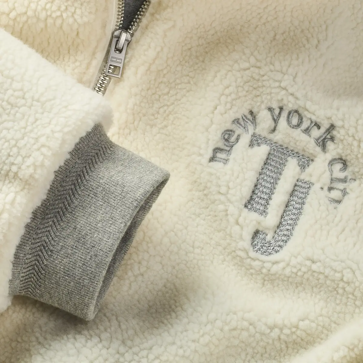 Tommy Hilfiger TJ TEDDY BOMBER, AD8 Krem Erkek Ceket