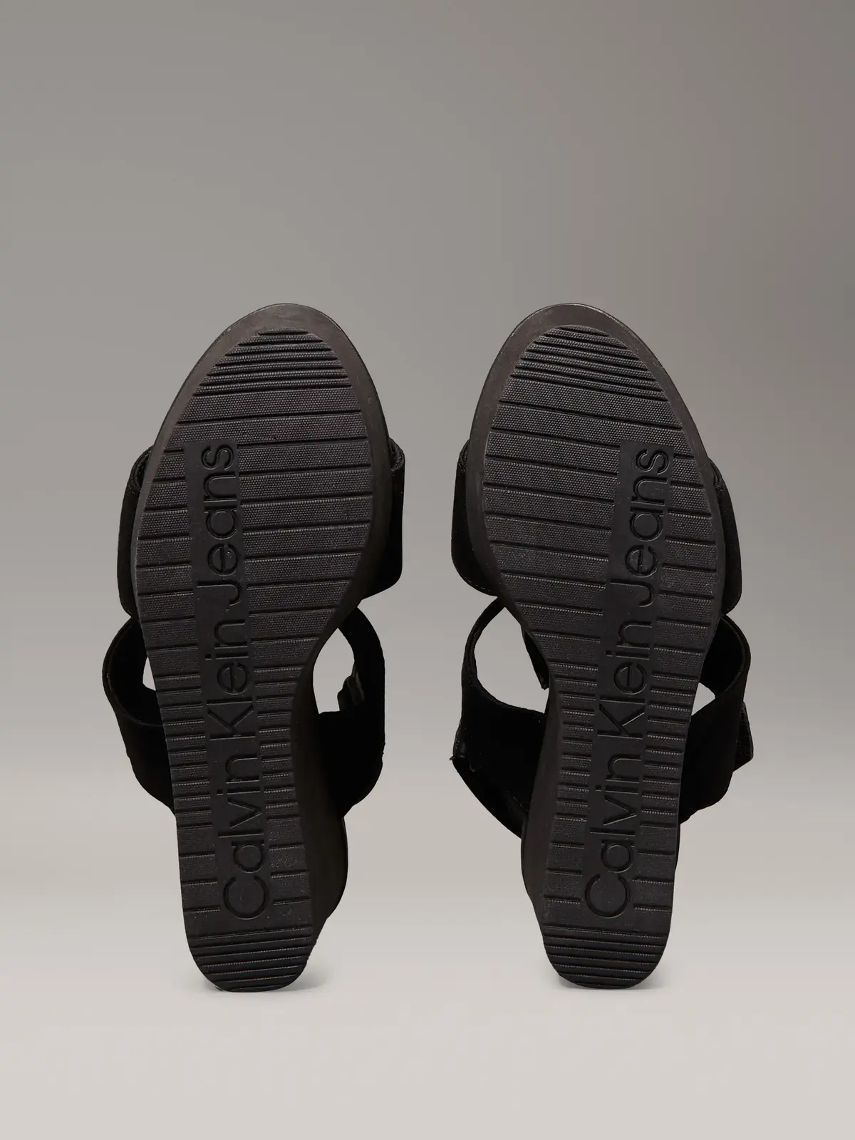Calvin Klein WEDGE SANDAL WEBBING, 0GJ Siyah Kadın Terlik