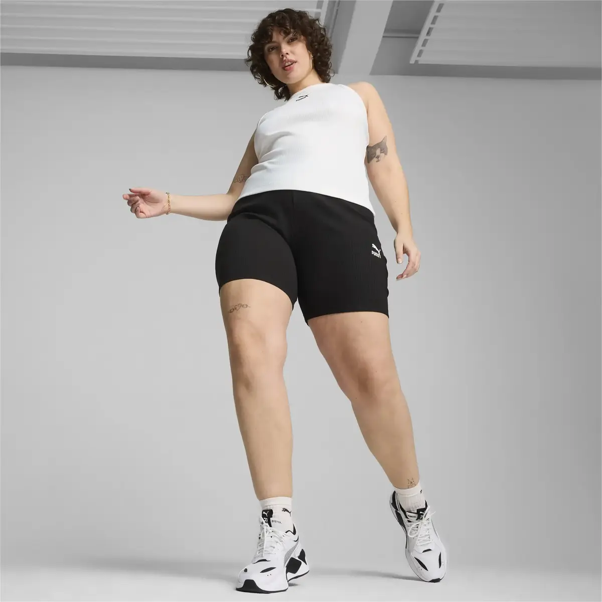 Puma CLASSICS Ribbed Slim Tank Beyaz Kadın T-Shirt
