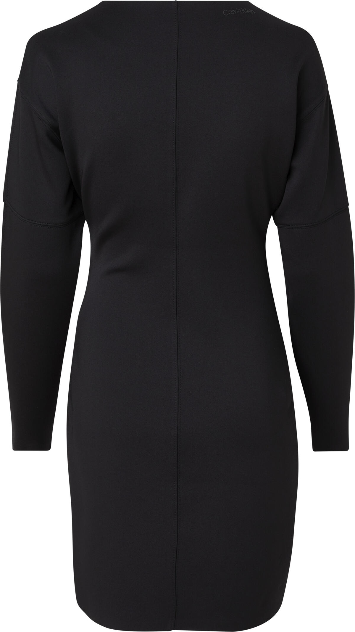 Calvin Klein TECHNICAL KNIT LS FI Kadın Siyah Elbise