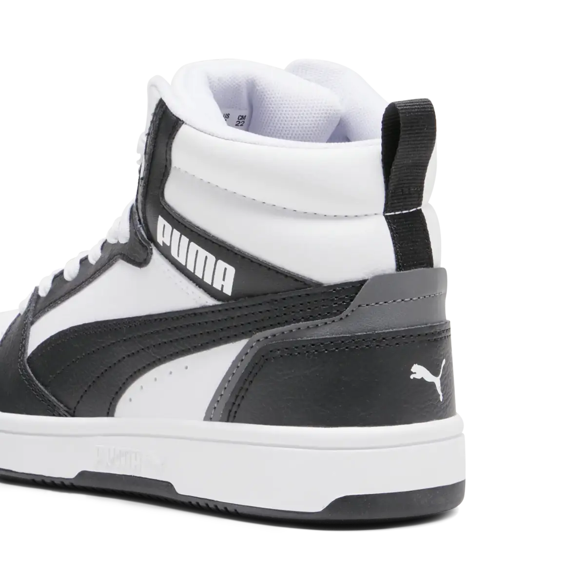 Puma Rebound V6 Mid Jr Siyah Beyaz Genç Spor Ayakkabı