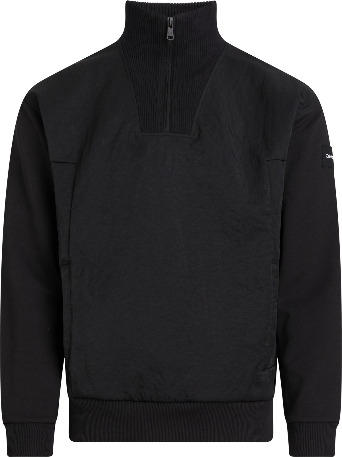 Calvin Klein MIX MEDIA NYLON INTE Erkek Siyah Sweatshirt