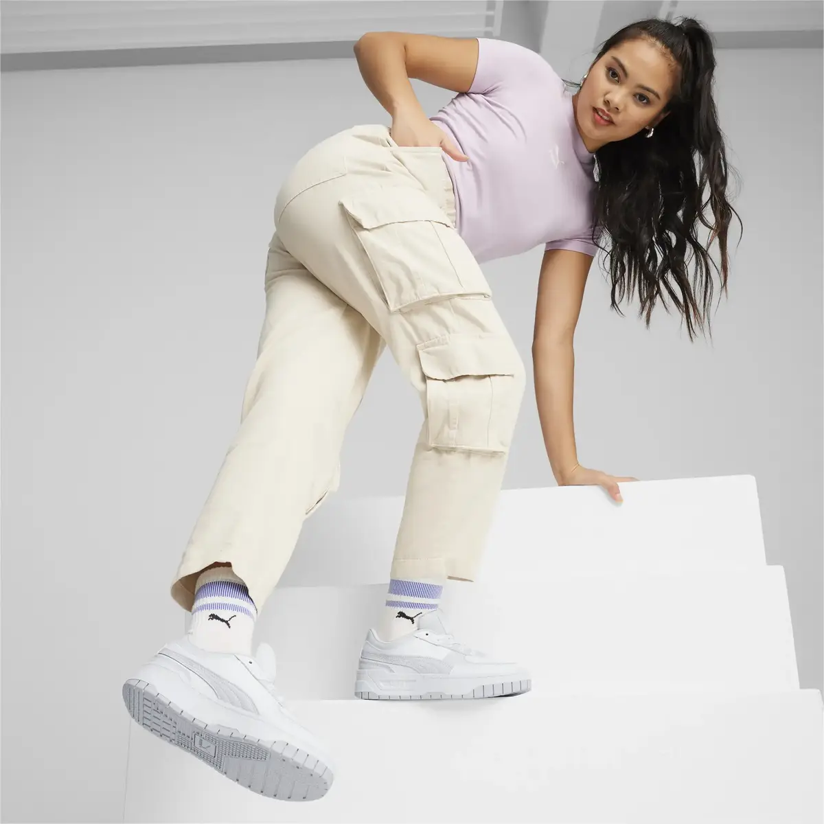 Puma Cali Dream Lth Wns Beyaz Kadın Günlük Spor Ayakkabı