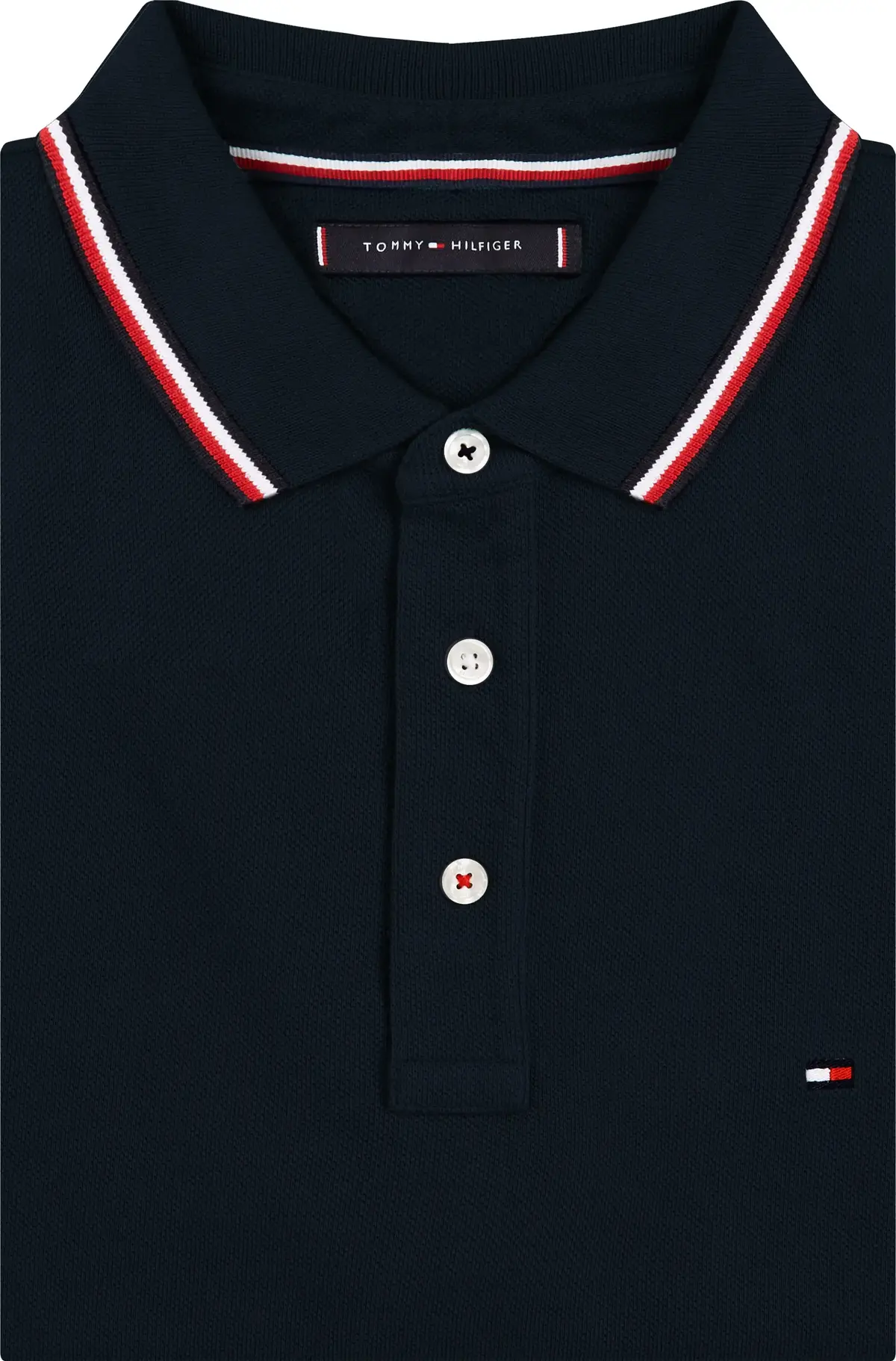 Tommy Hilfiger CORE TOMMY TIPPED SL Erkek Lacivert Polo T-Shirt