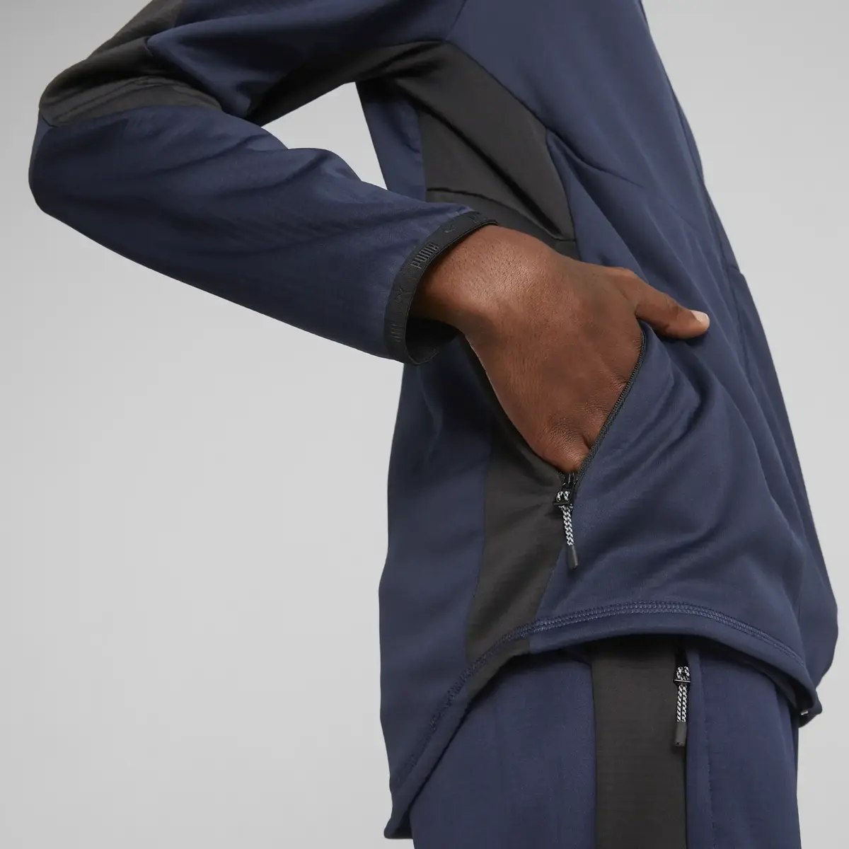 Puma EVOSTRIPE Full-Zip Hoodie Lacivert Erkek Hoodie