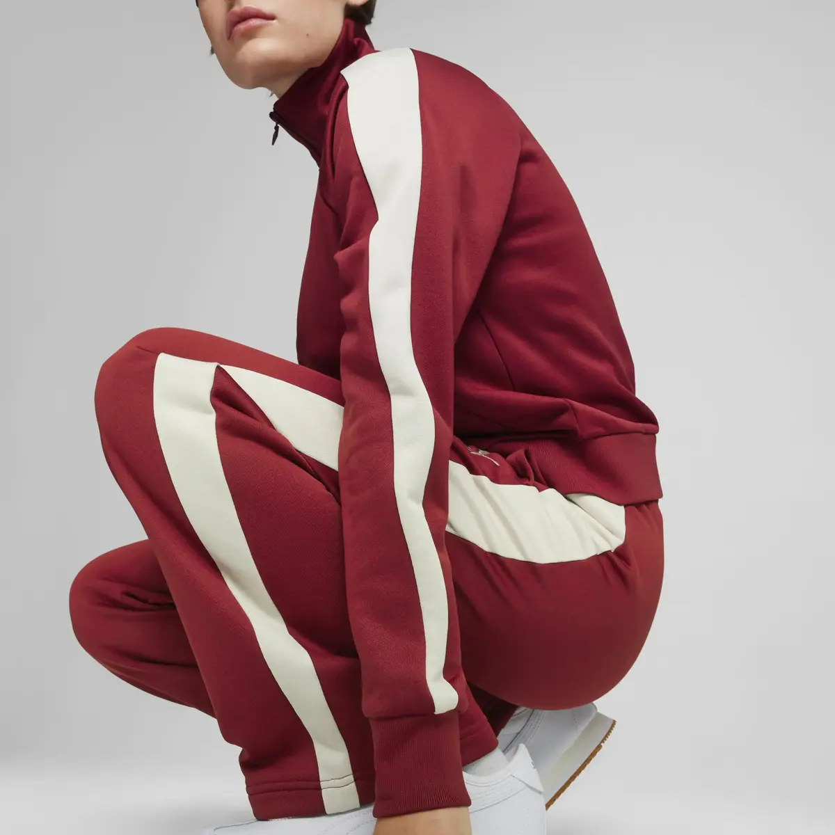 Puma ICONIC T7 Track Jacket Bordo Kadın Sweatshirt