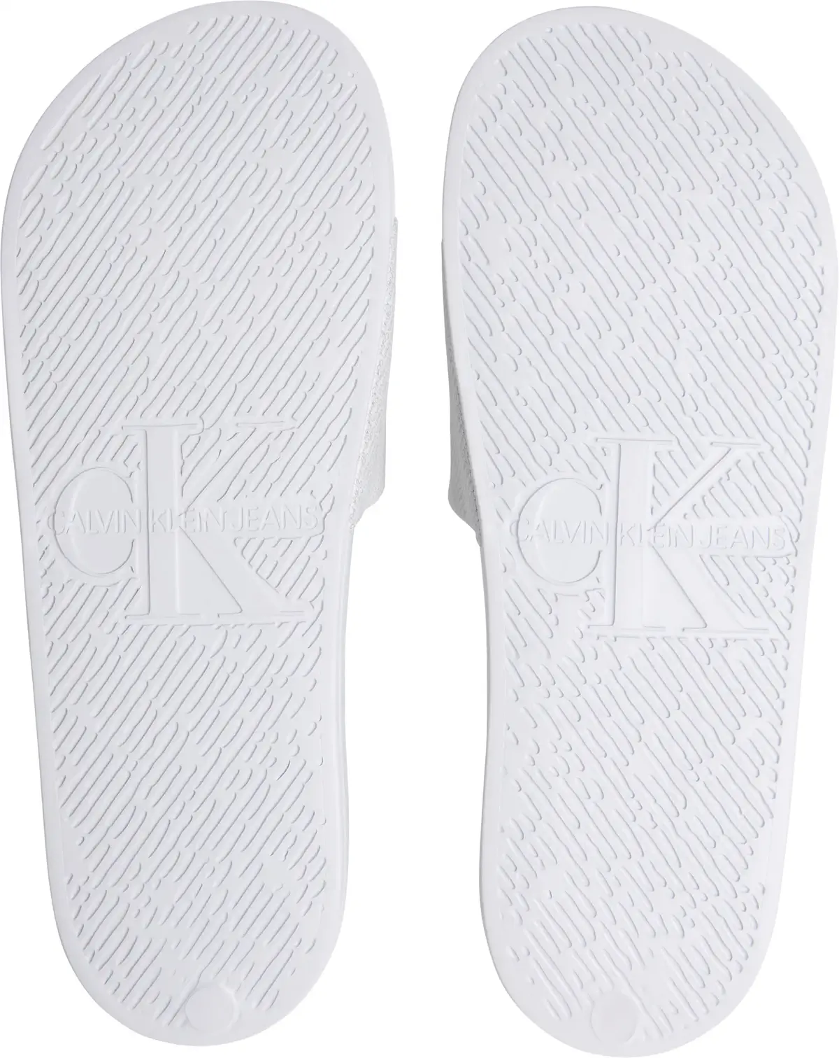 Calvin Klein SLIDE AOP PRINT, P0Q Beyaz Erkek Terlik