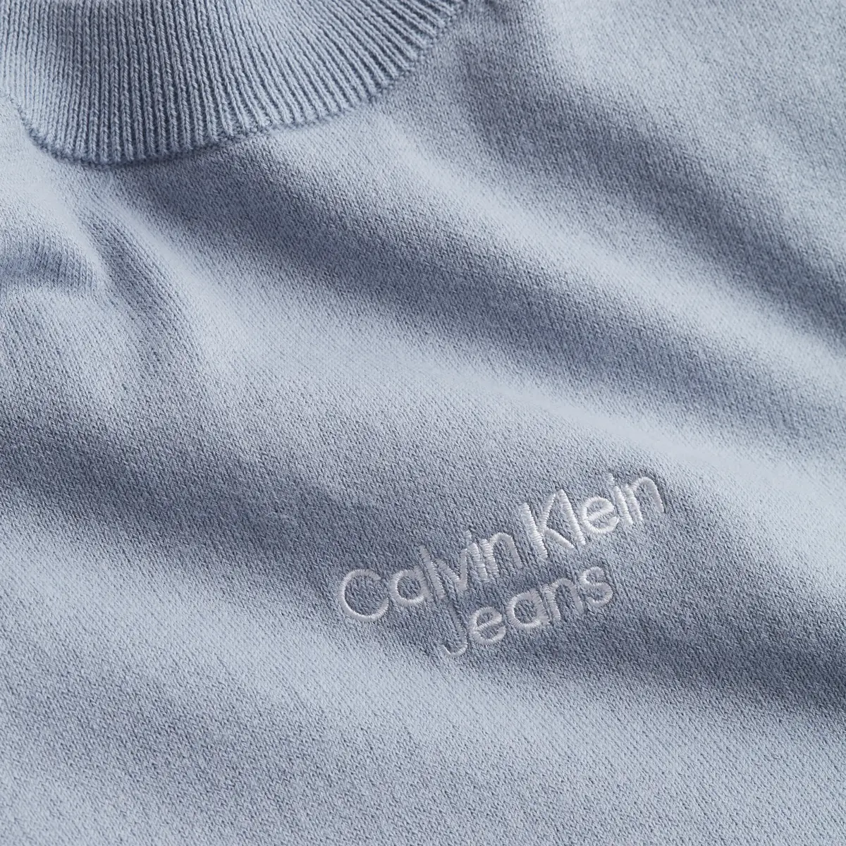 Calvin Klein STACKED LOGO CREW NE Erkek Gri Kazak