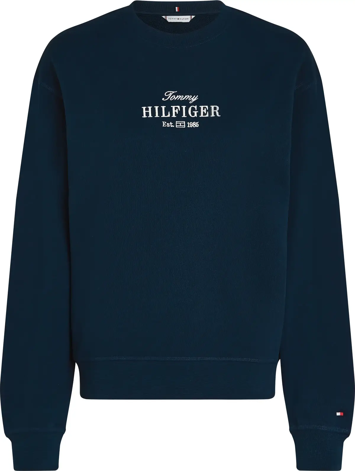 Tommy Hilfiger REG HILFIGER SWEATSH, C1G Lacivert Kadın Sweatshirt