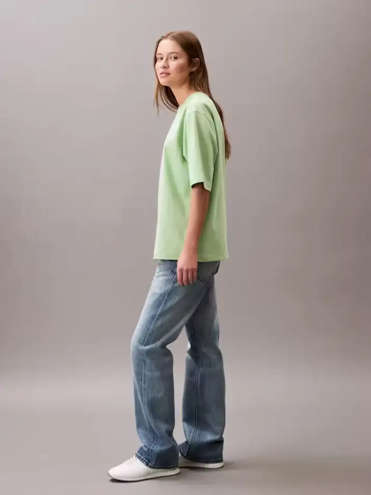 Calvin Klein A- COOLING JERSEY RELAXED TEE Yeşil Kadın Tişört