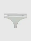 Calvin Klein THONG 2PK Kadın Gri Tanga Set