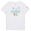 PUMA x SPONGEBOB Logo Tee Beyaz Unisex T-Shirt