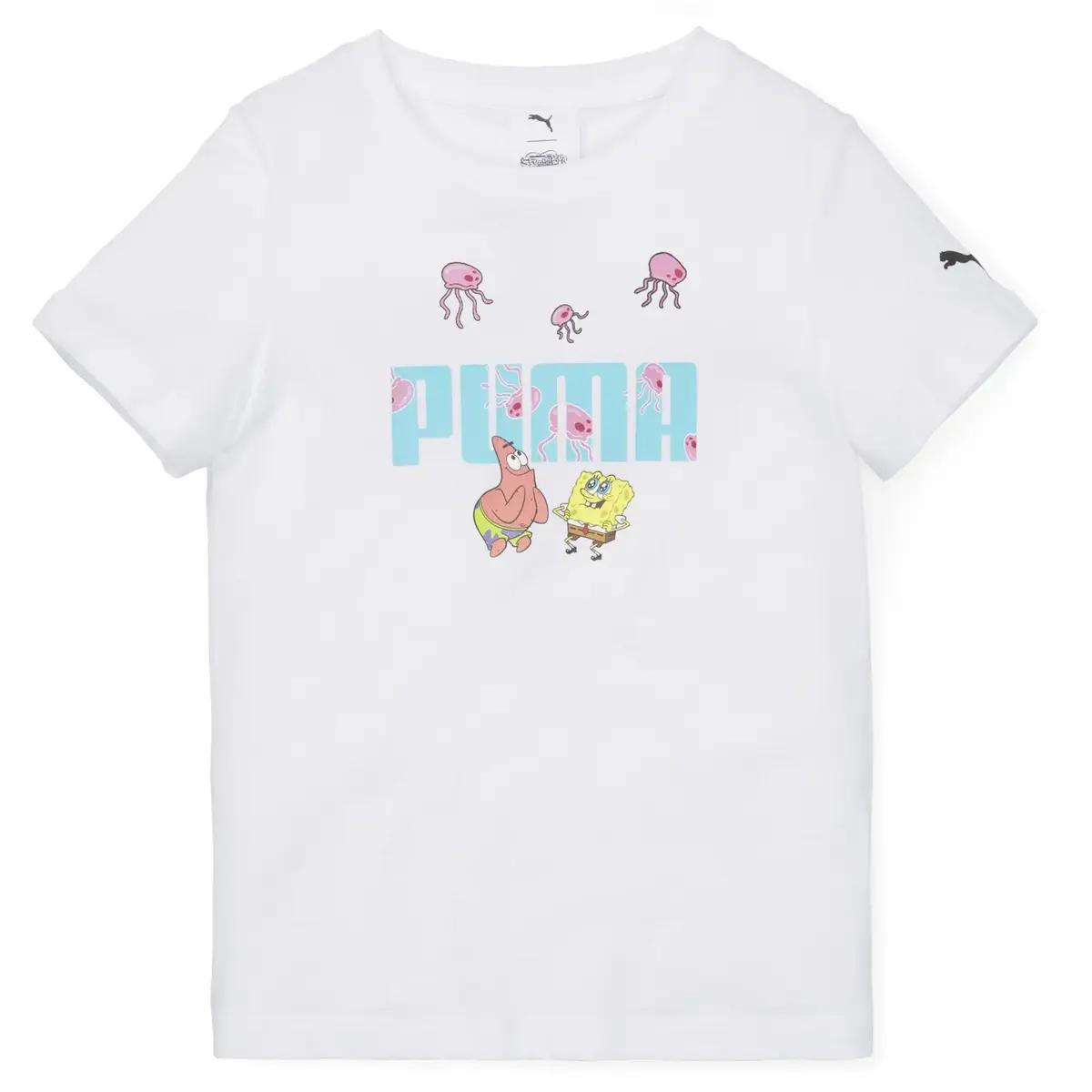 PUMA x SPONGEBOB Logo Tee Beyaz Unisex T-Shirt