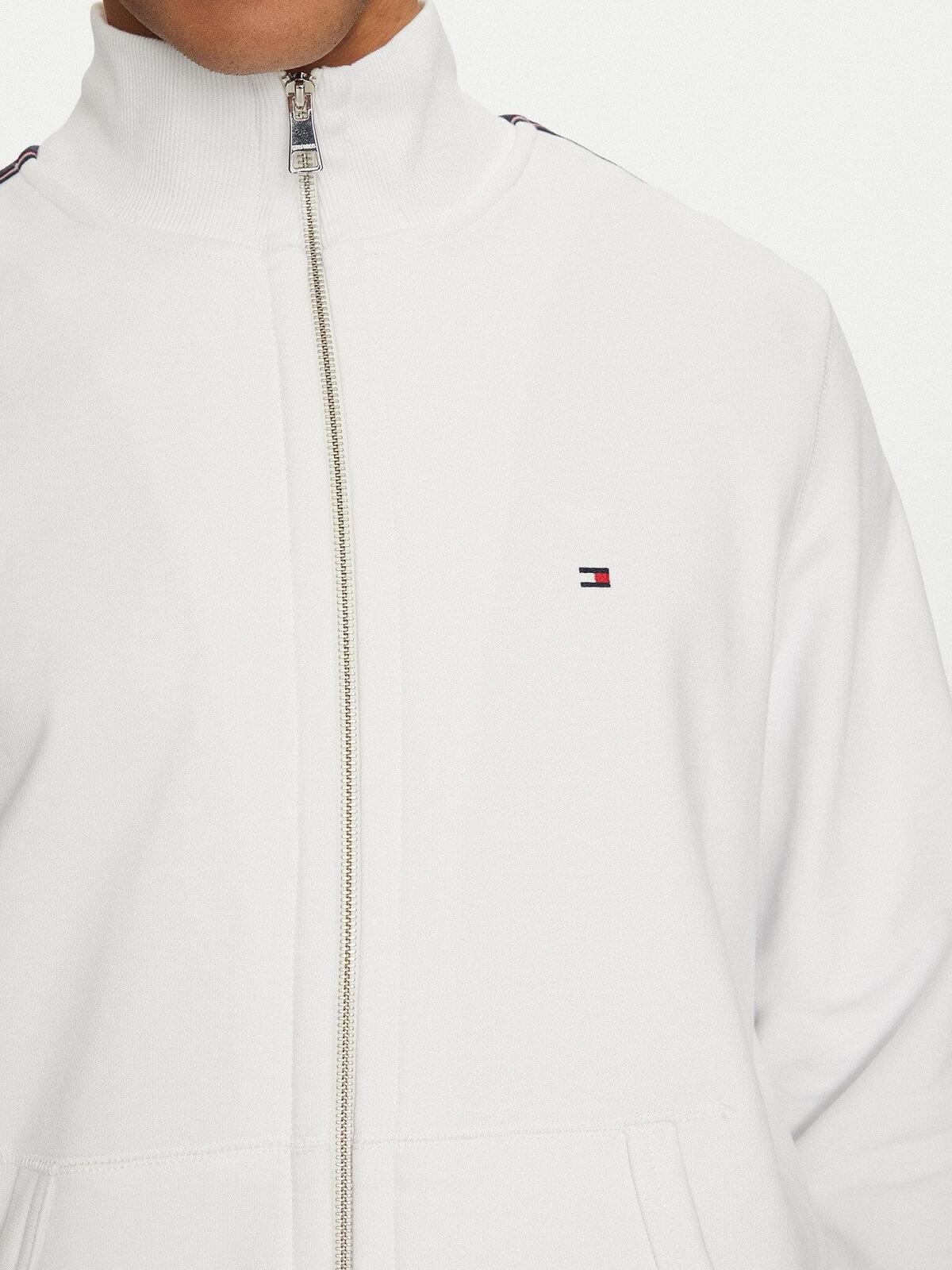 Tommy Hilfiger GLOBAL STRIPE ZT STA, YAF Beyaz Erkek Sweatshirt