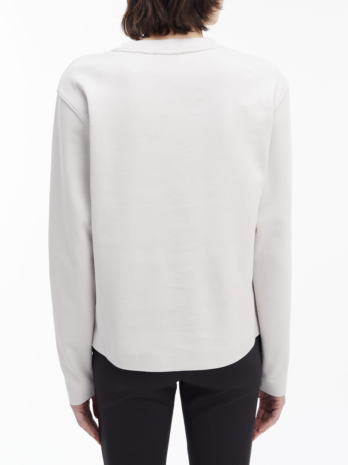 Calvin Klein MICRO LOGO ESS SWEAT Kadın Krem Sweatshirt