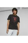 Puma Ferrari Race tonal Big Shield Tee Siyah Erkek T-Shirt