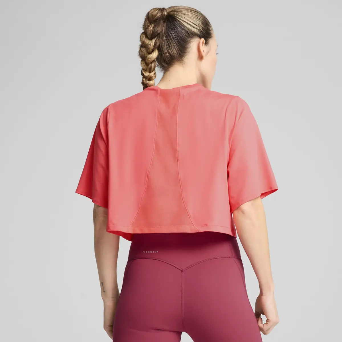 PUMA W CLOUDSPUN MESH TEE Turuncu Kadın T-Shirt