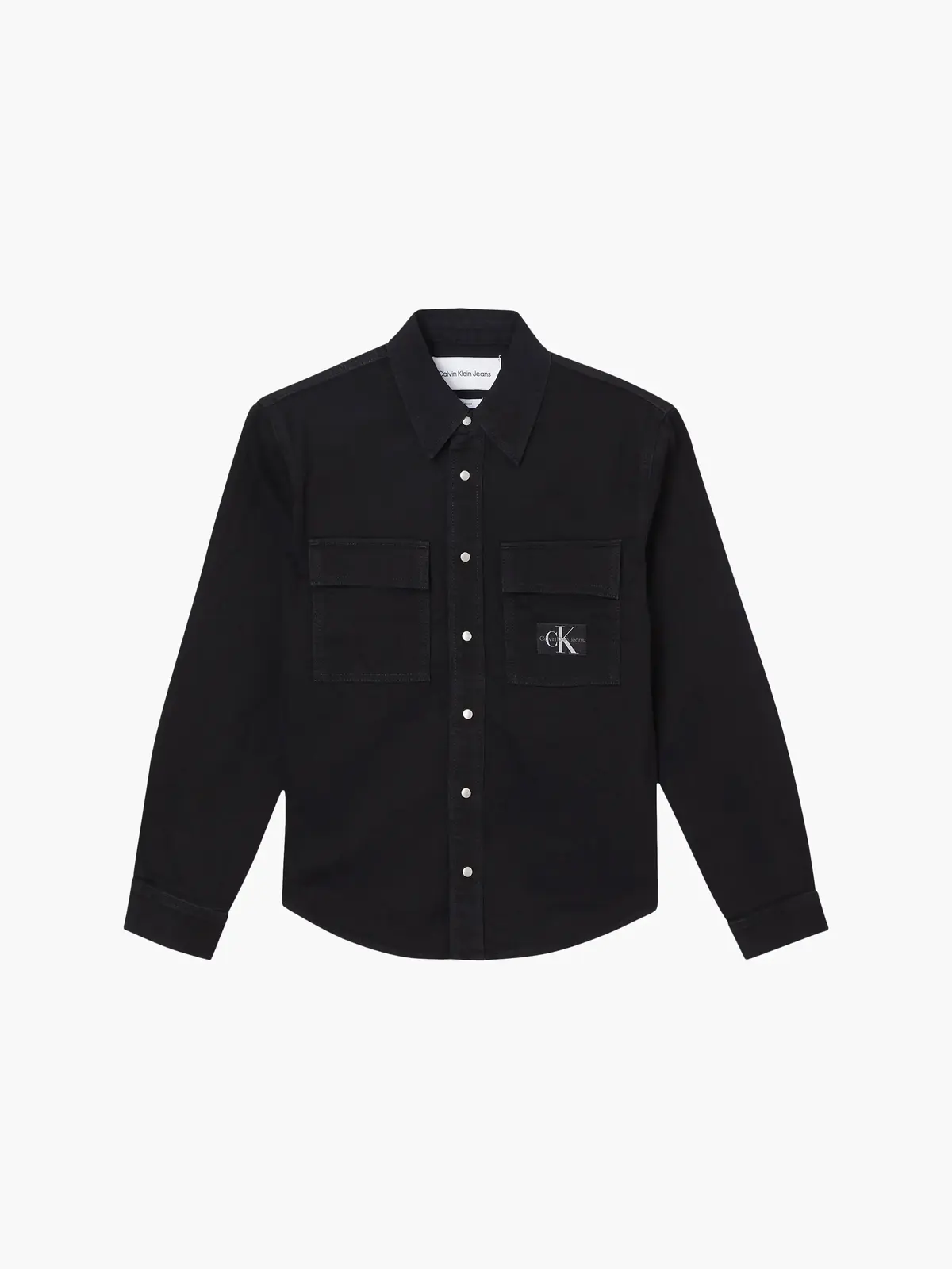 Calvin Klein RELAXED UTILITY SHIR Erkek Siyah Gömlek
