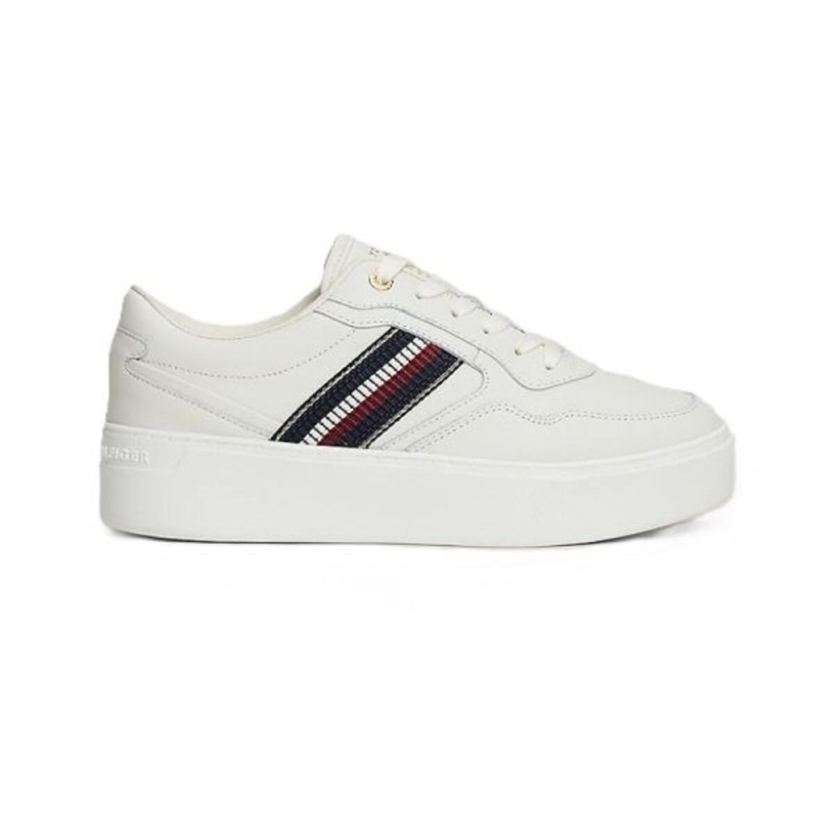 Tommy Hilfiger STRIPES PLATFORM SNE Beyaz Kadın Spor Ayakkabı