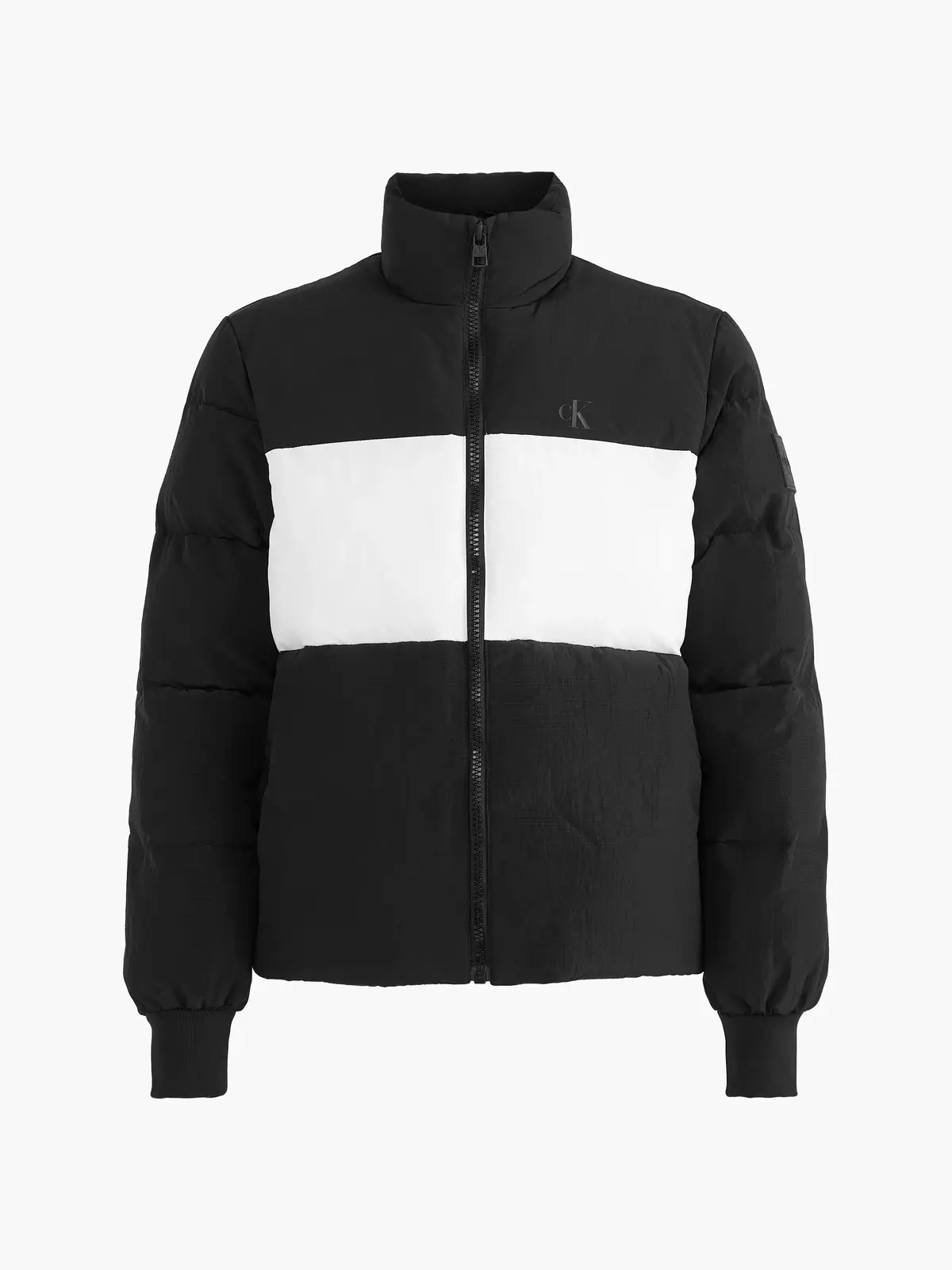 Calvin Klein COLORBLOCK NON-DOWN Erkek Siyah Şişme Mont