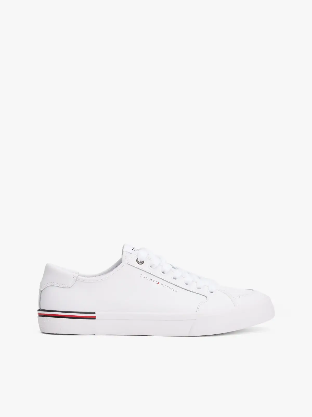 Tommy Hilfiger CORE CORPORATE VULC, YBS Beyaz Erkek Spor Ayakkabı & Sneaker