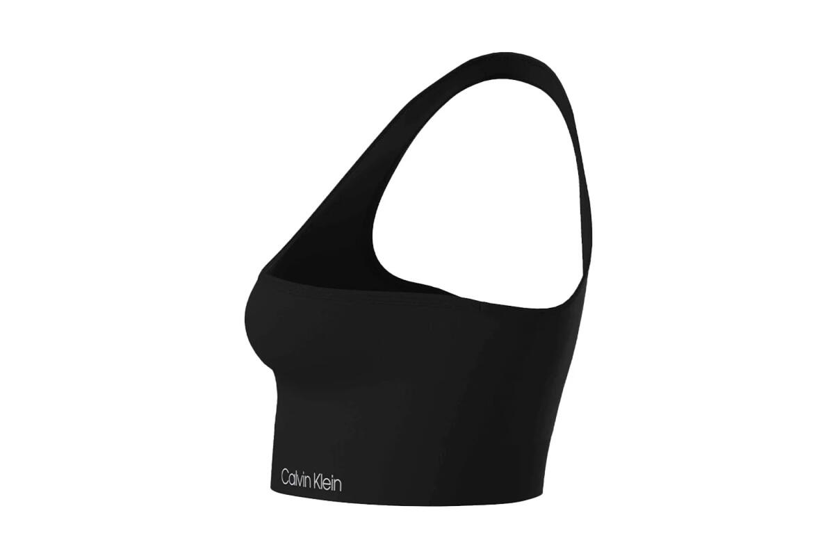 Calvin Klein ONE SHOULDER BRALET Siyah Kadın Bikini Üstü