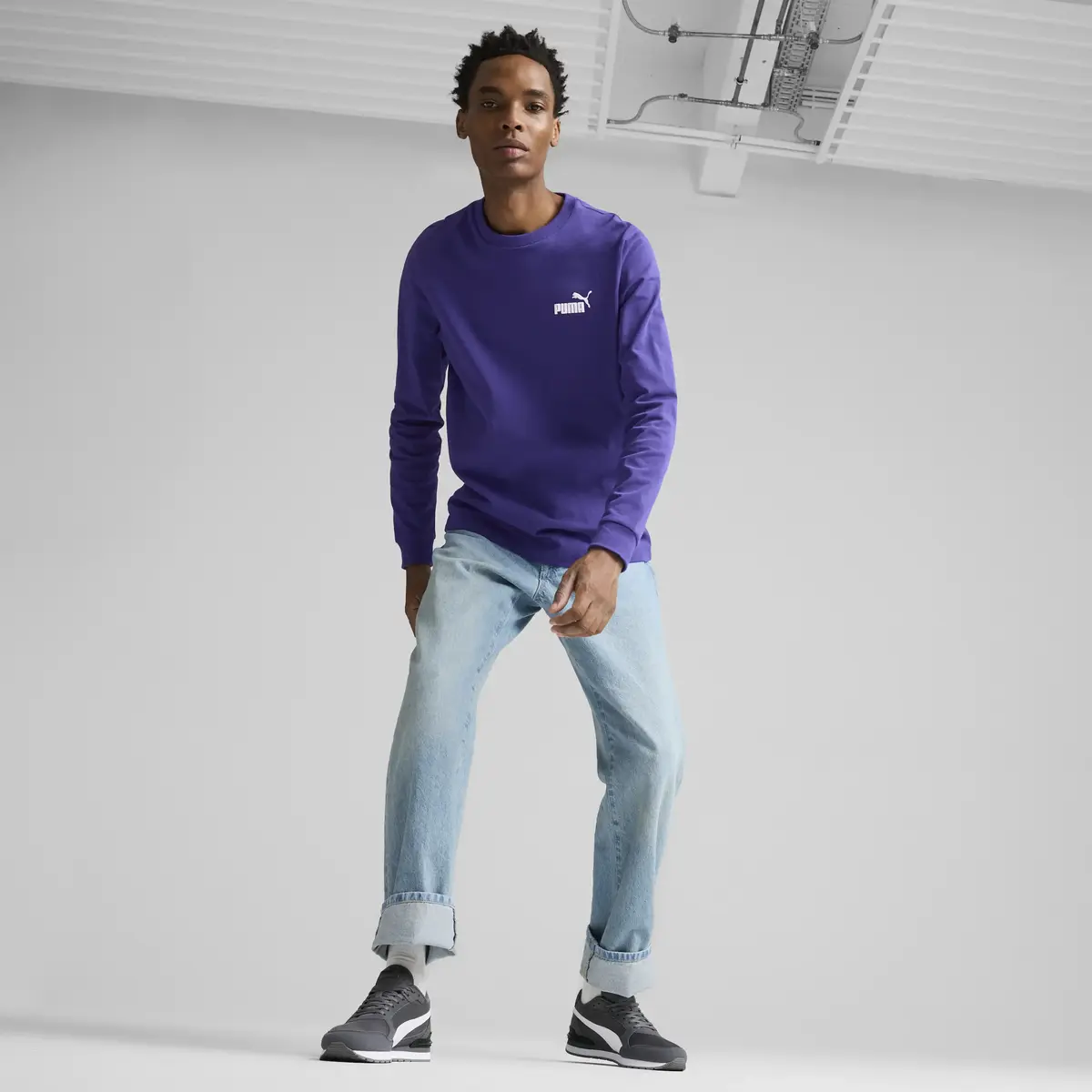 Puma ST Runner v4 Mesh Gri Erkek Spor Ayakkabı & Sneaker