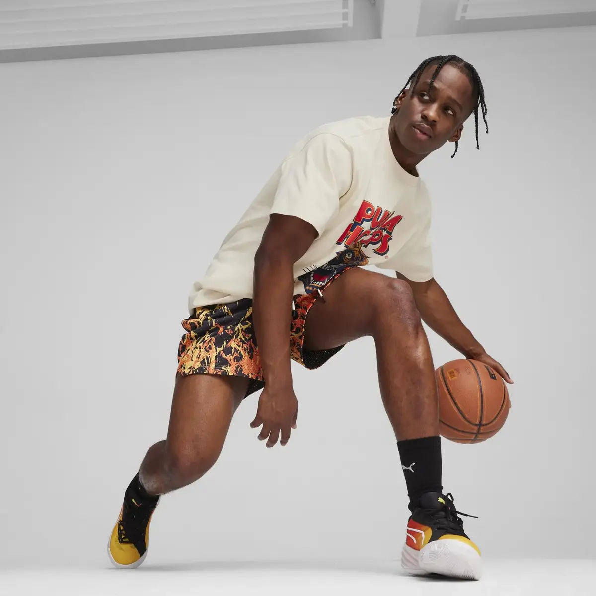 PUMA Straight Flames Short Siyah Erkek Şort