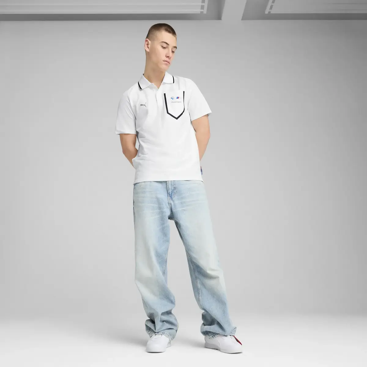 PUMA BMW MMS POLO Beyaz Erkek Polo T-Shirt