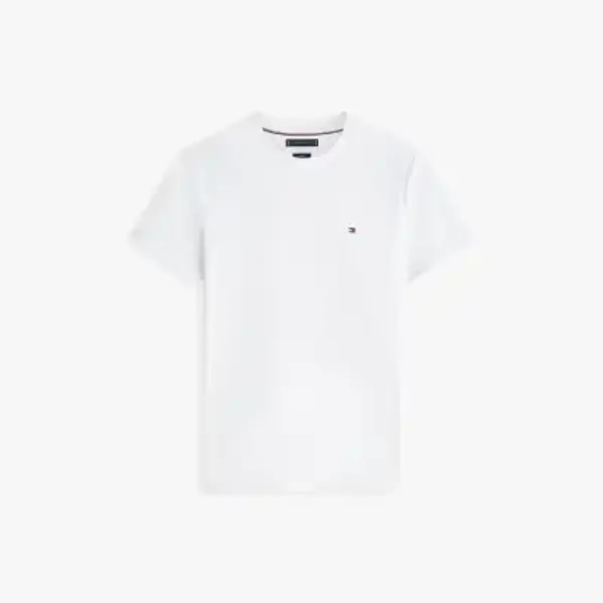 Tommy Hilfiger LUXURY INTERLOCK TEE, YBR Beyaz Erkek T-Shirt & Polo