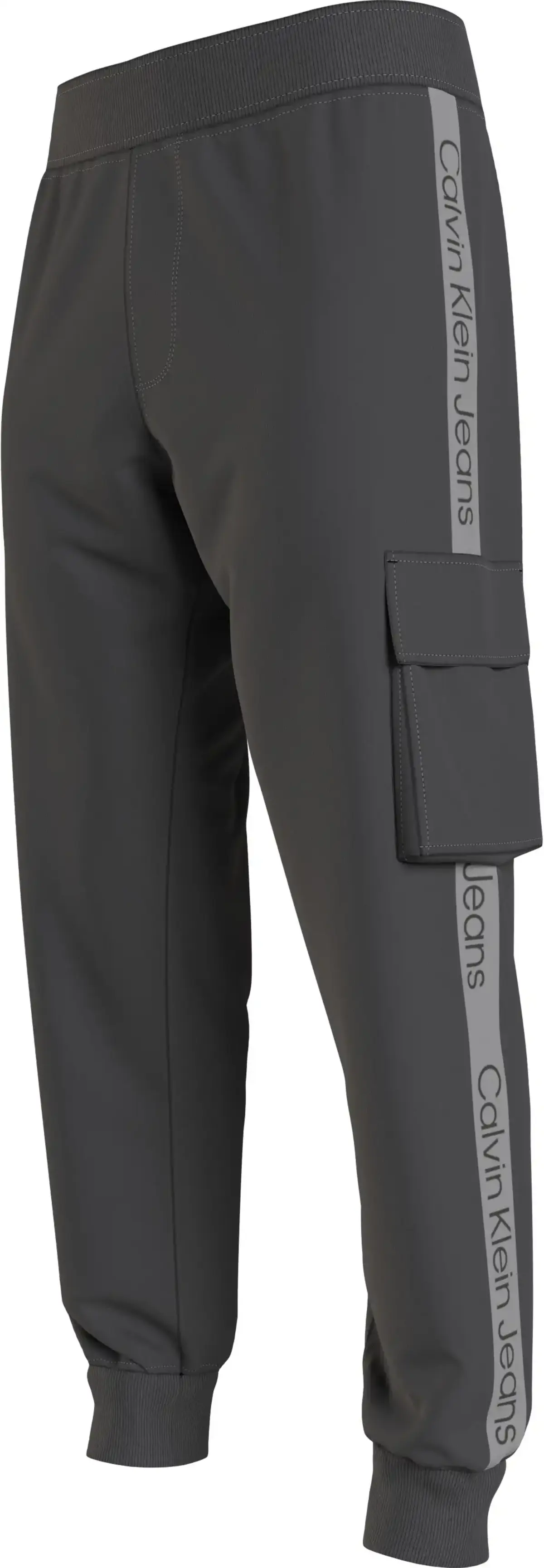 Calvin Klein LOGO TAPE CARGO HWK Erkek Antrasit Kargo Pantolonu