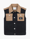 Calvin Klein DEEP BLACK COLORBLOC Erkek Siyah Yelek